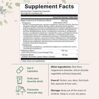 Probiotics 200 Billion CFU, 120 Veggie Capsules