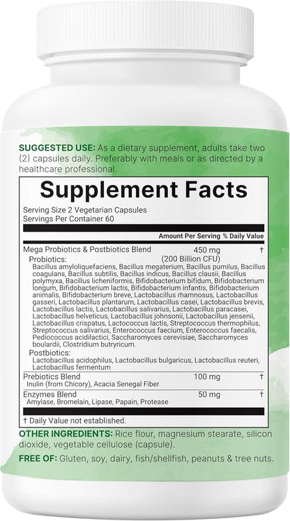 Probiotics 200 Billion CFU, 120 Veggie Capsules